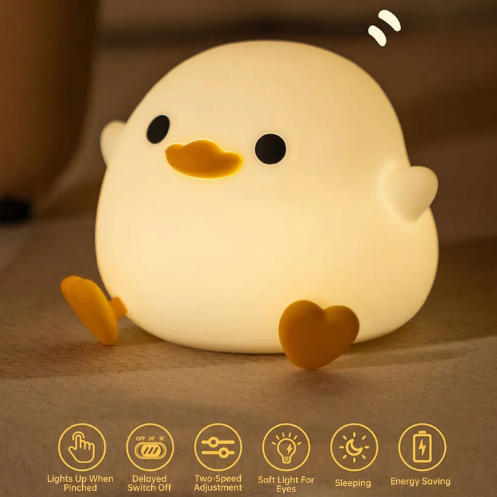 Rabbit Silicone Night Lamp Touch Sensor Rabbit Night Light Timer USB Rechargeable.