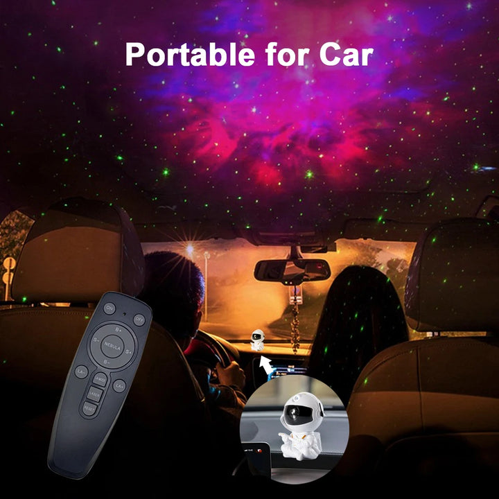 USB LED Light Projector Astronaut Lamp with Speaker and Remote Control for Decorations and Lighting