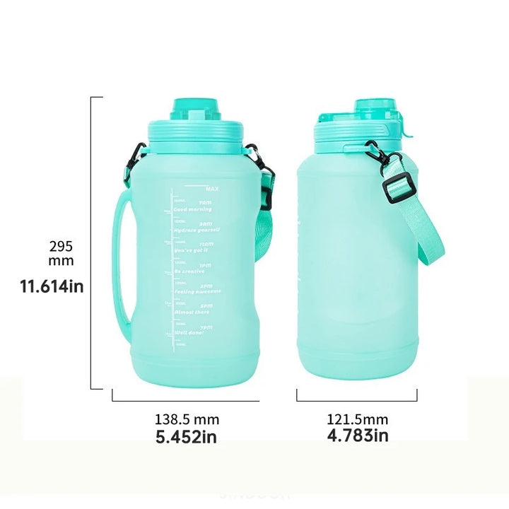 Collapsible Water Bottles, 2L/64OZ with Straw, Leak-Proof for Outdoor Sports and Travel