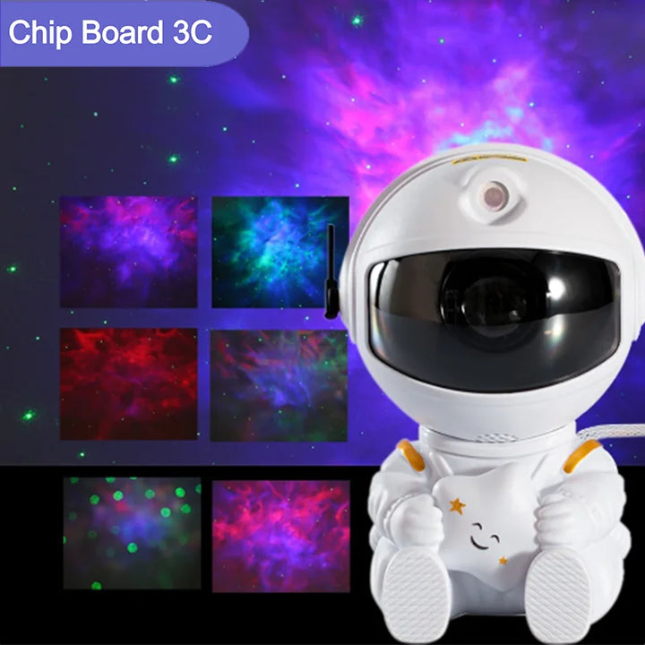 USB LED Light Projector Astronaut Lamp with Speaker and Remote Control for Decorations and Lighting