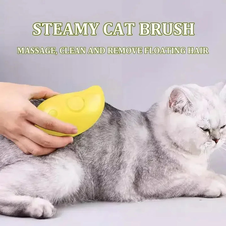 PET BRUSH FOR CATS AND DOGS STEAM DETANGING SPRAY 3 IN 1 USB RECHARGEABLE