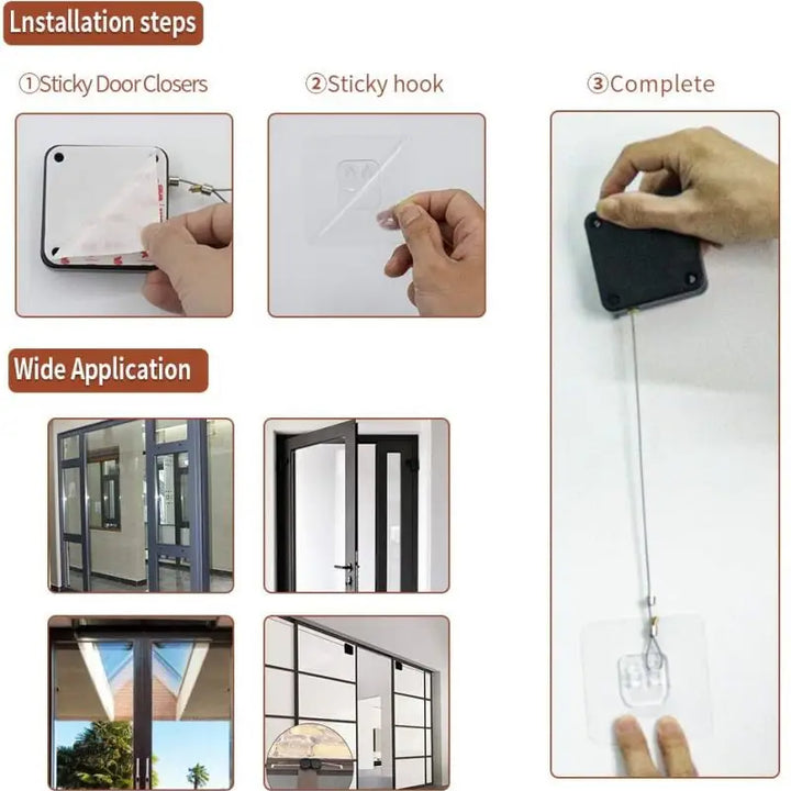 Automatic Sensor Door Lock, Impact-Free Adjustable Surface Door Stop