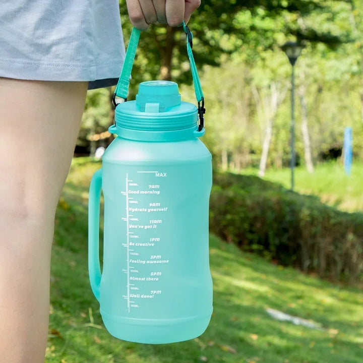 Collapsible Water Bottles, 2L/64OZ with Straw, Leak-Proof for Outdoor Sports and Travel